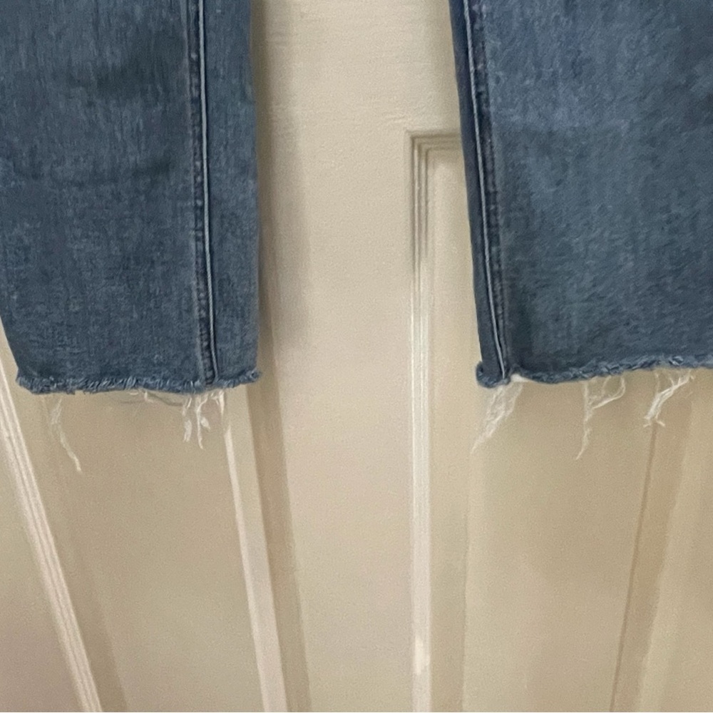 RISEN JEANS High Rise Denim Jeans with Button Fly Straight Leg - Picture 3 of 16